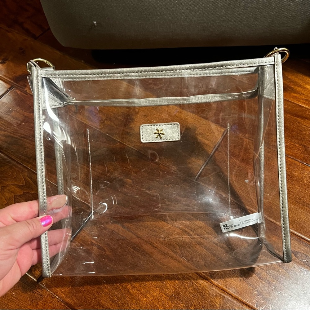 Erin Condren Clear Stadium Crossbody Tote Purse Bag